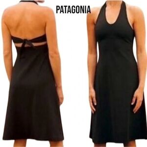 Patagonia halter dress open twist tie back size small